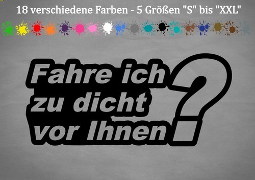 Auffahren aufkleber sticker - auffahren,