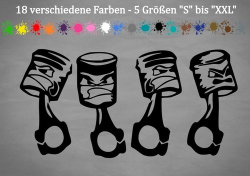 Zylinder kolben auto - kolben, aufkleber