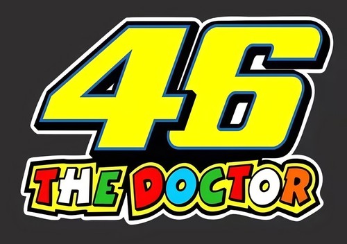 Valentino rossi aufkleber - valentino, 46