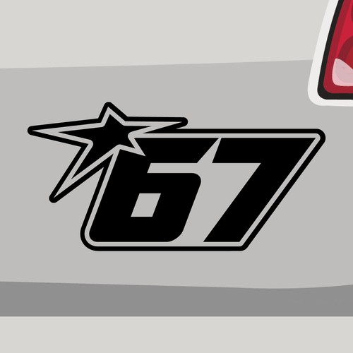 Startnummer aufkleber - 67,