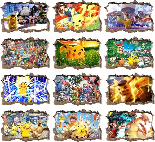 Pokemon 140cm sticker lego - 140cm, 3d