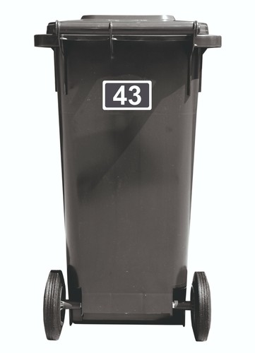 Zahlen mülltonne aufkleber - mülltonne,