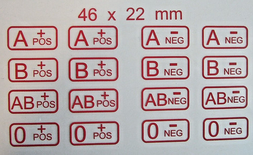 Blutgruppen aufkleber dtm - blutgruppen,