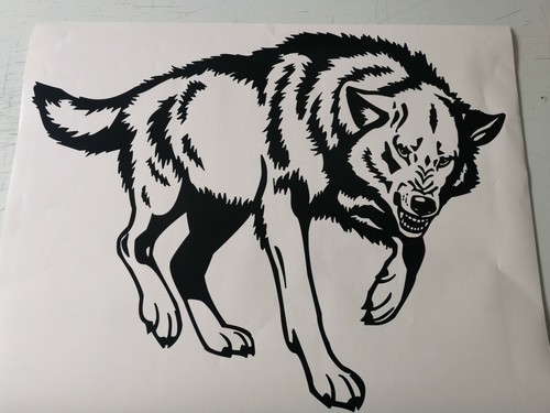Wolf auto aufkleber 60 x - wolf,
