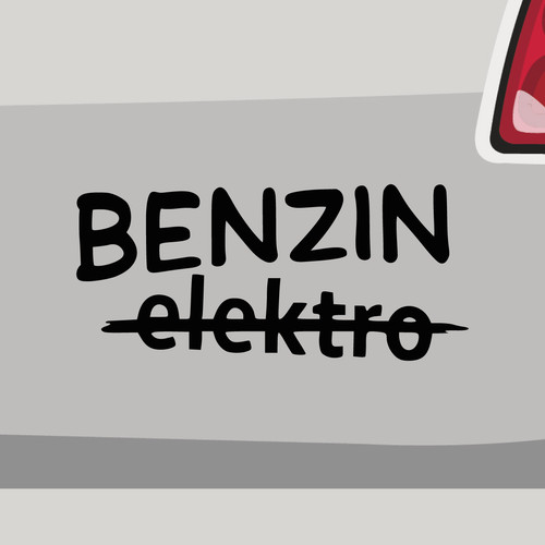 Aufkleber benzin elektro nein - benzin,